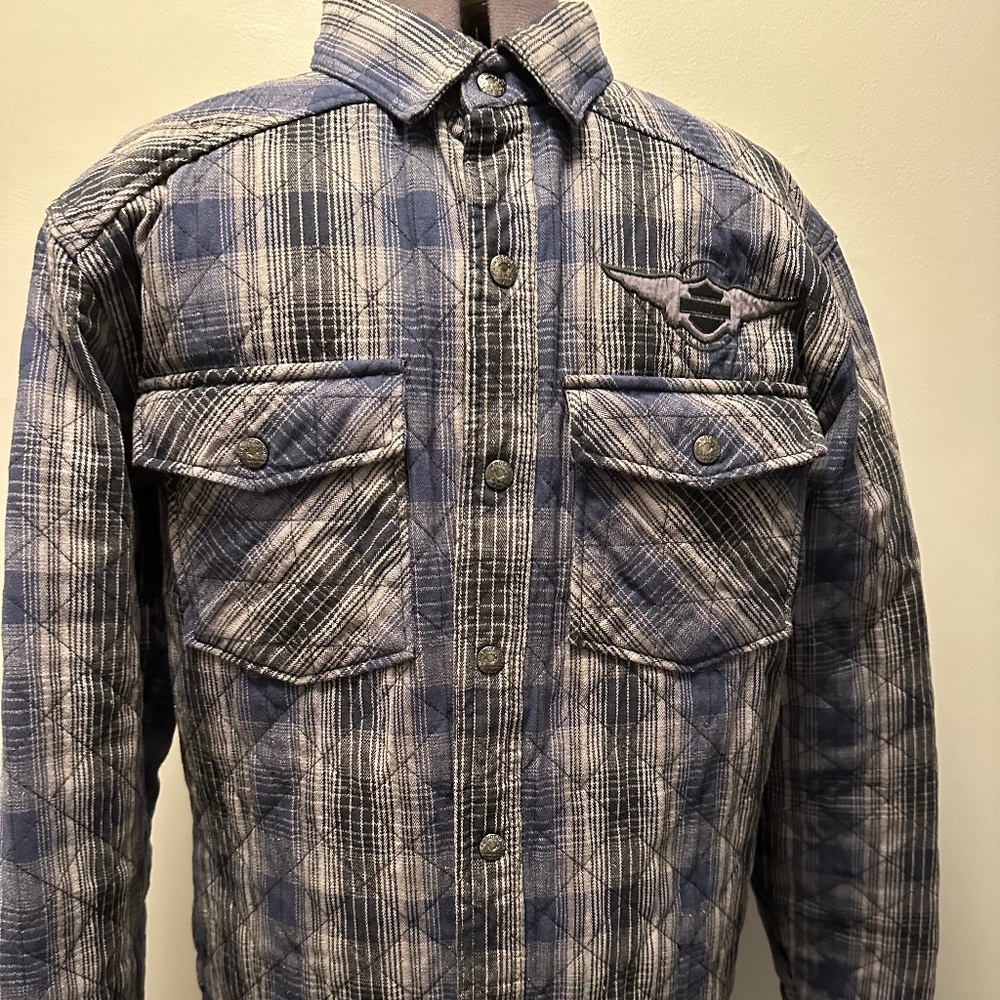 Harley-Davidson quilted mens shirt jacket